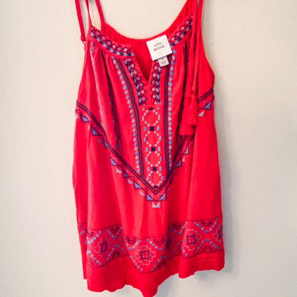 💛 Boho linen tank